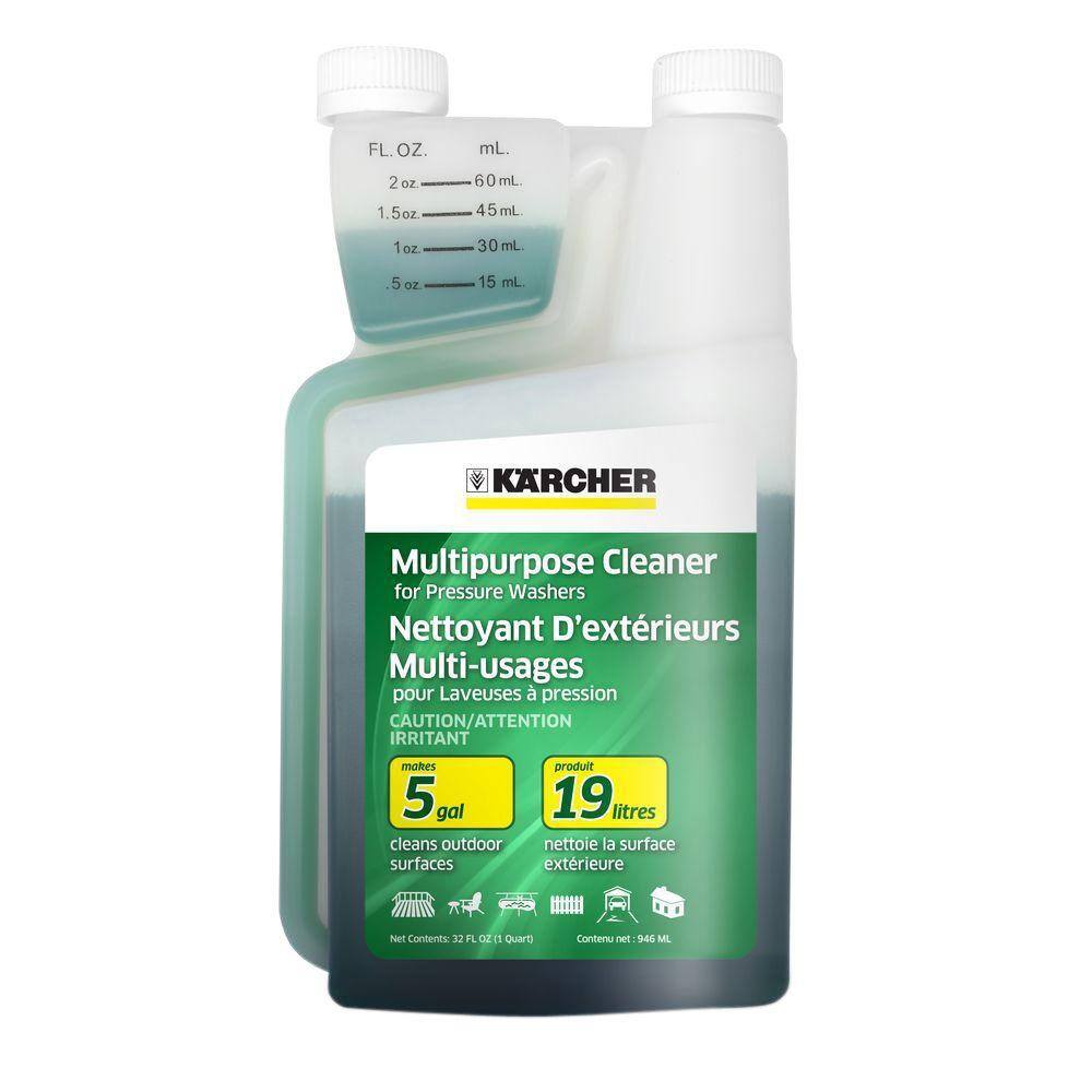 Karcher 1 qt. Multi-Purpose Pressure Washer Cleaning Detergent Soap Concentrate - Perfect for All Outdoor Surfaces 9.558-145.0