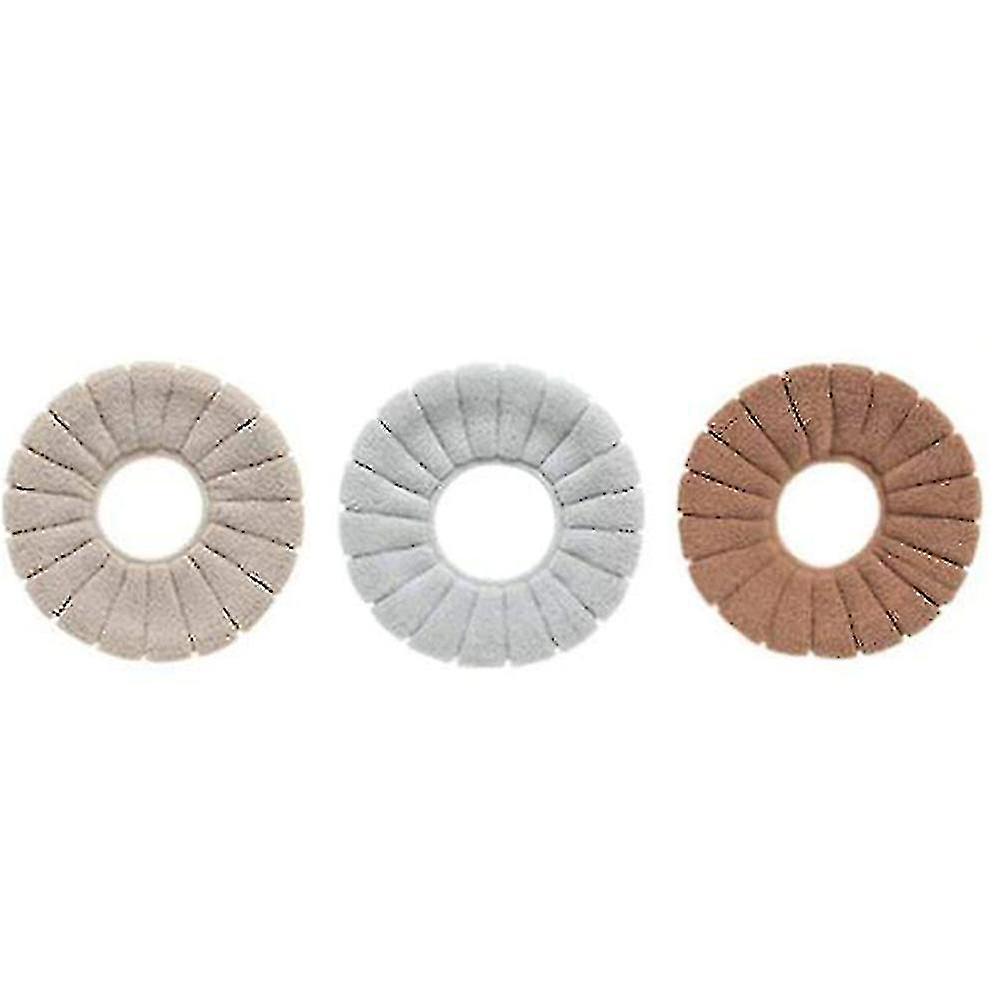 3pcs Toilet Seat Cover Warm Soft Washable Mat Closestool Mat Seat Case Toilet Lid Cover