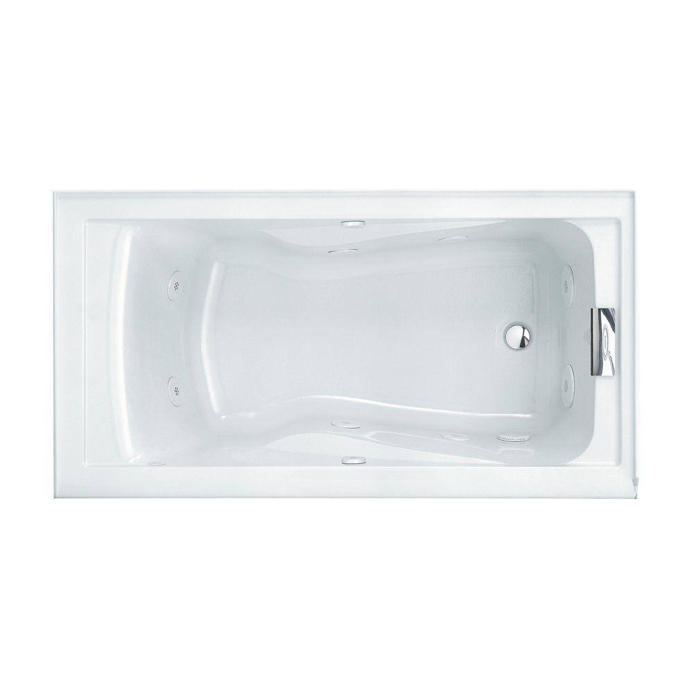 American Standard Evolution 60 in. x 34 in. Integral Apron Deep Soaking Bathtub with Right Drain in Arctic 2425V-RHO002.011