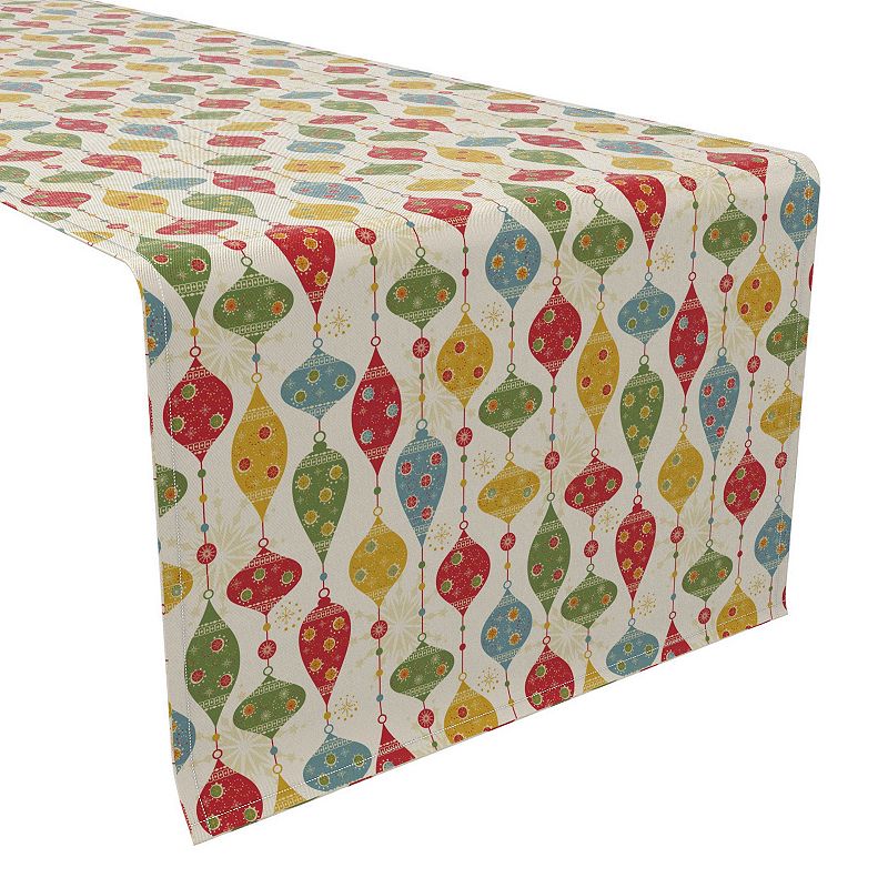 Table Runner， 100% Cotton， 16x90， Ornament Illustration