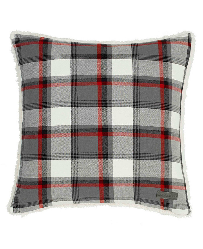 Eddie Bauer Wallace Plaid Cotton Yarn Dye Square Decorative Pillow， 20