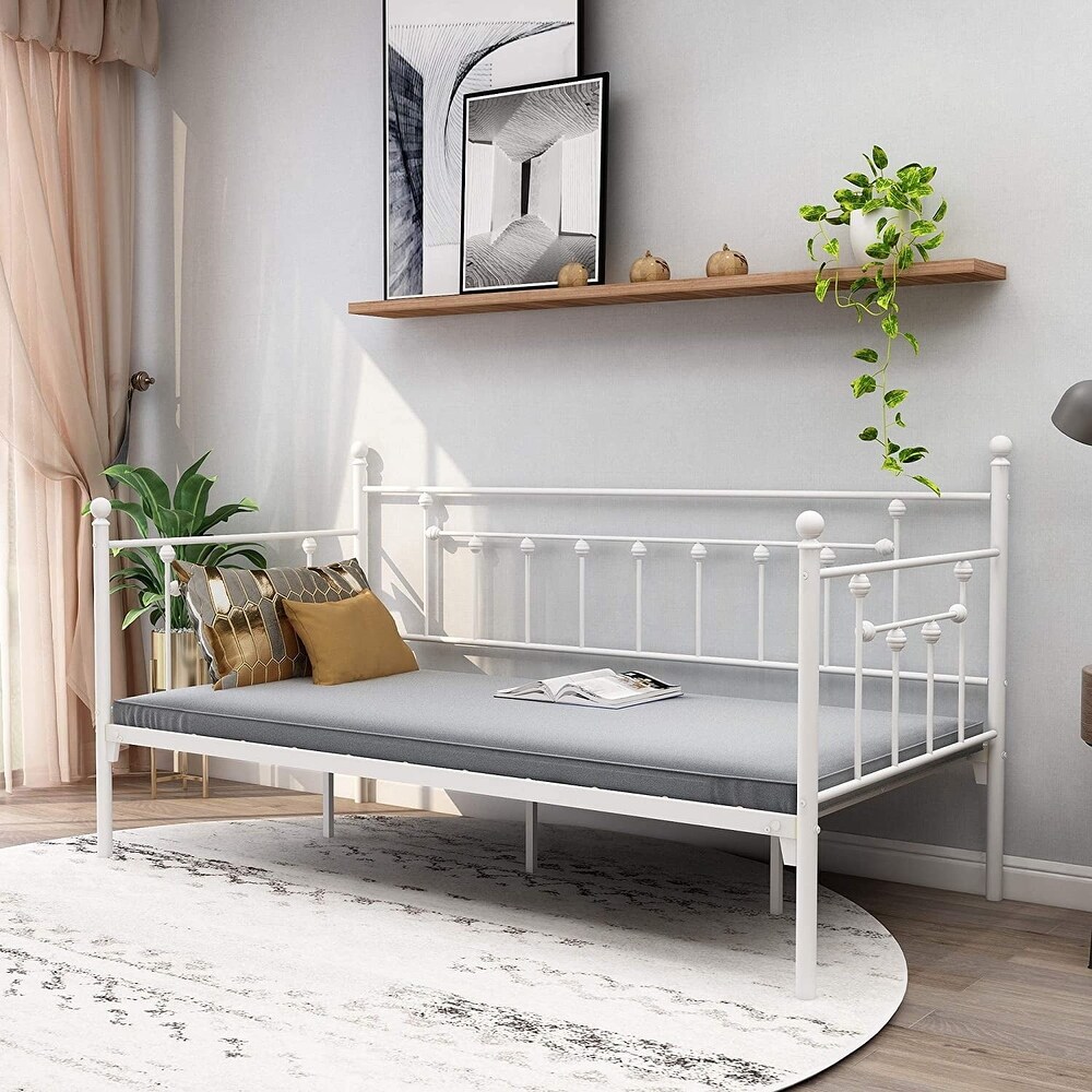 Goutwel Twin Daybed Frame Metal Sofa Platform Bed Frame