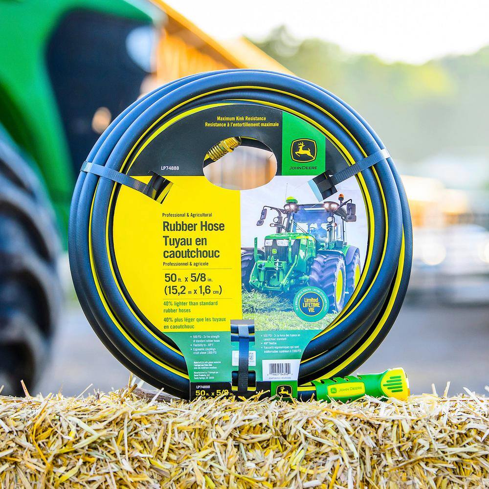 John Deere Rubber 58 in. x 50 ft. Hose CJDVP58050