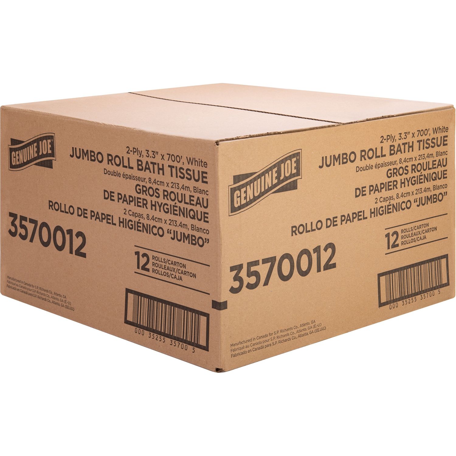 Jumbo Jr Dispenser Bath Tissue Roll by Genuine Joe GJO3570012