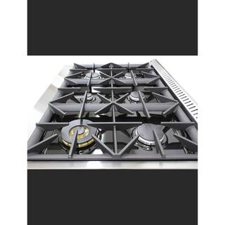 Brama 36 in. 5.2 cu. ft. Gas Range in Stainless Steel BR-36SSGG