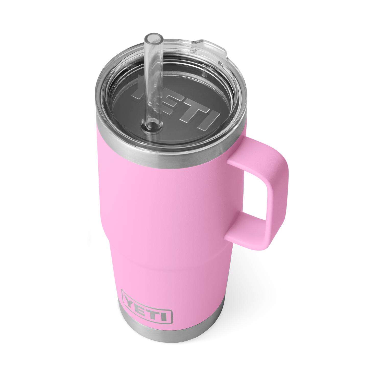 YETI Rambler 25 oz Power Pink BPA Free Straw Mug