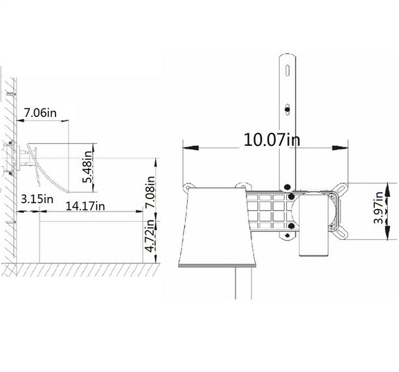 Wall Mount Widespread Bathroom Faucet Th 9008Lsj