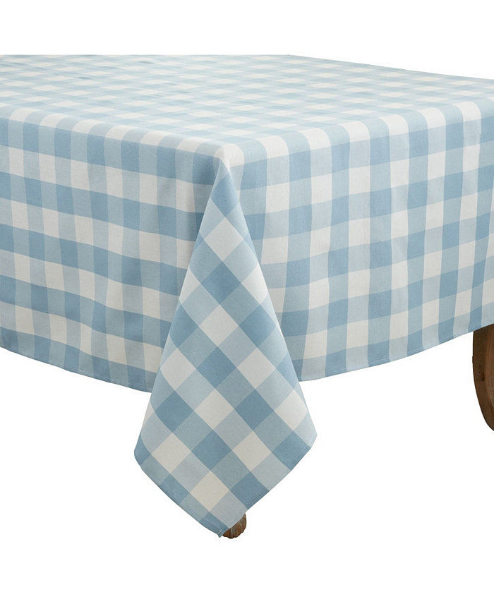 Saro Lifestyle Buffalo Plaid Design Cotton Blend Tablecloth 70 x 70