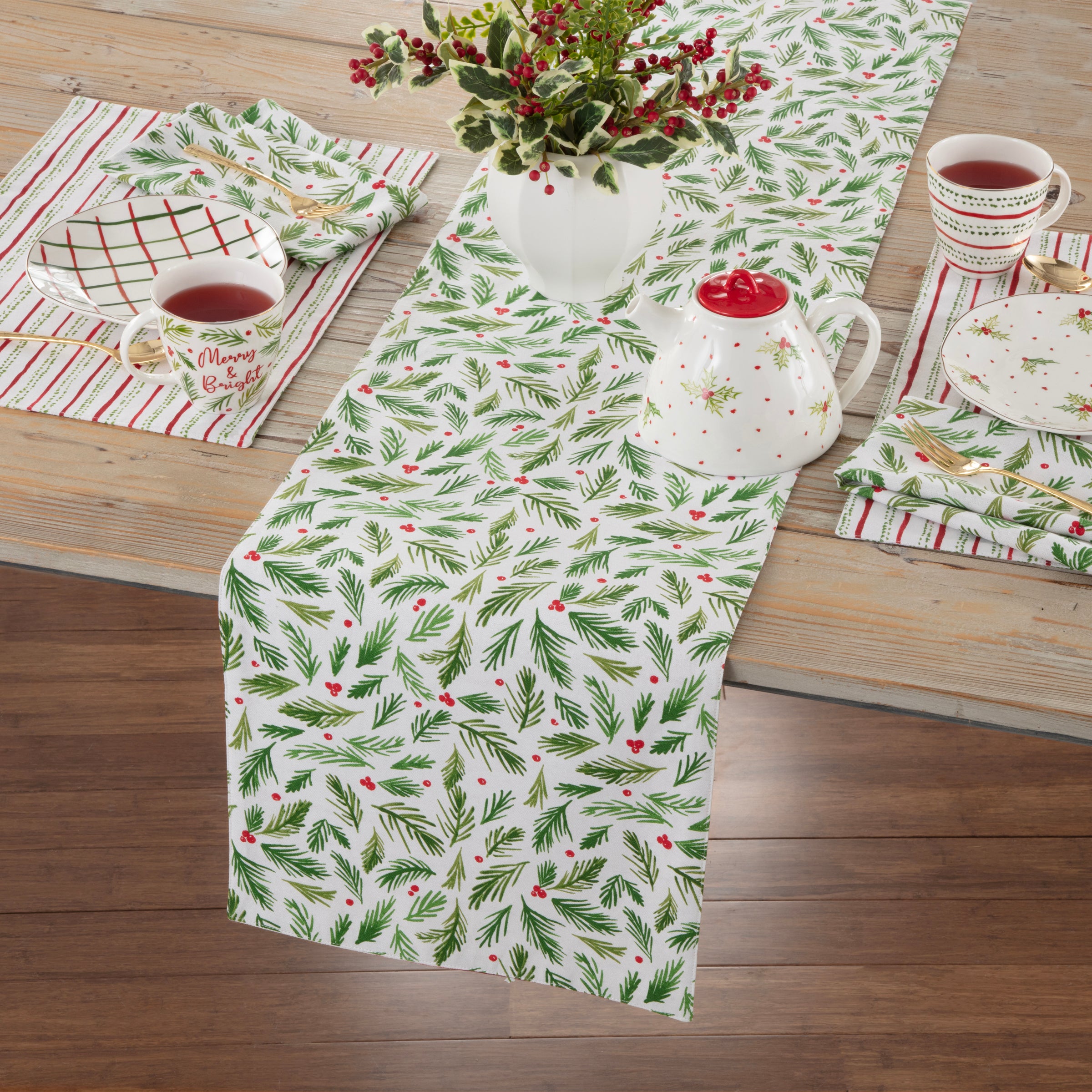 Bayberry Merry & Bright Dinner Napkins, Set of 4