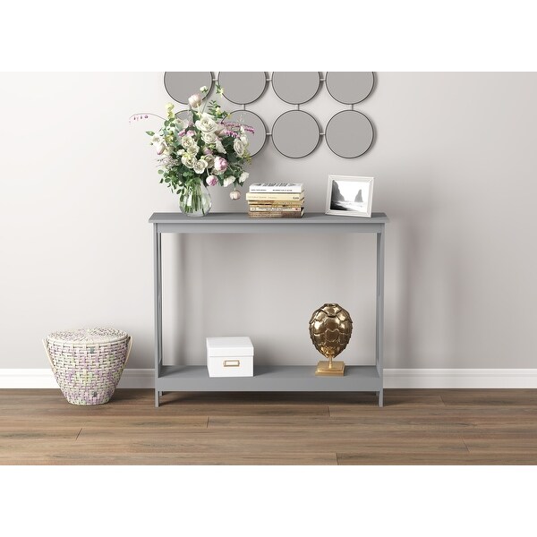 Console Table 39.5L Light Grey 1 Shelf - 39'5' x 11'75' x 31'5'