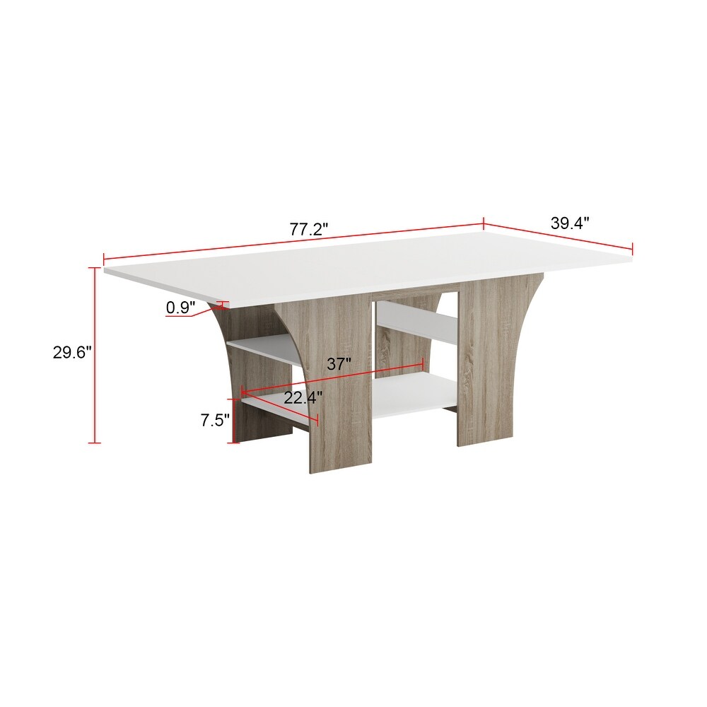 Expansive Dining Table   Versatile 77.2\