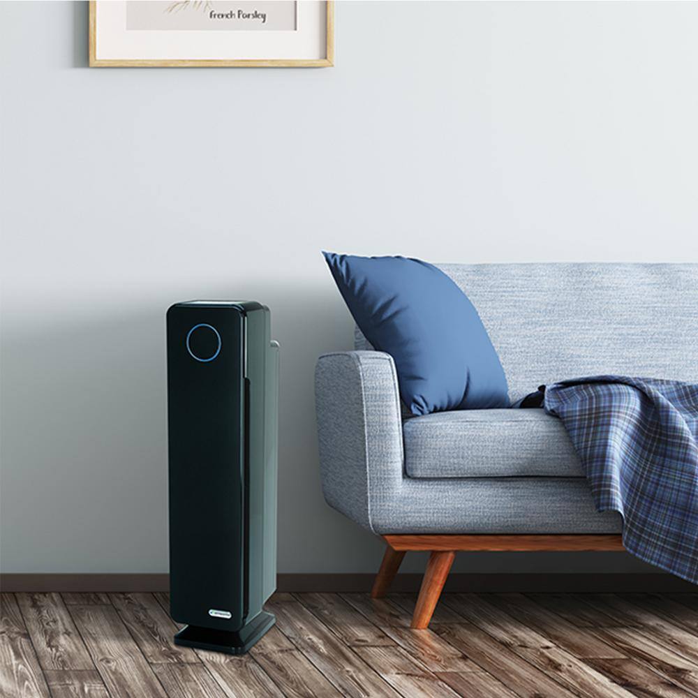 GermGuardian Elite 4in1 3 Speed Air Purifier with True HEPA filter UV Sanitizer for Medium Rooms up to 167 Sq Ft Black