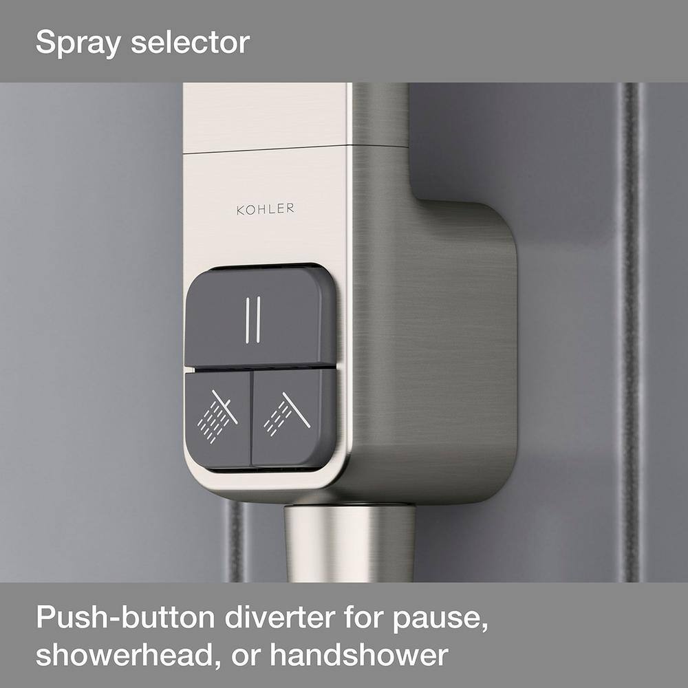 KOHLER Windet Showering Rail Combo in Vibrant Brushed Nickel K-R27971-G-BN