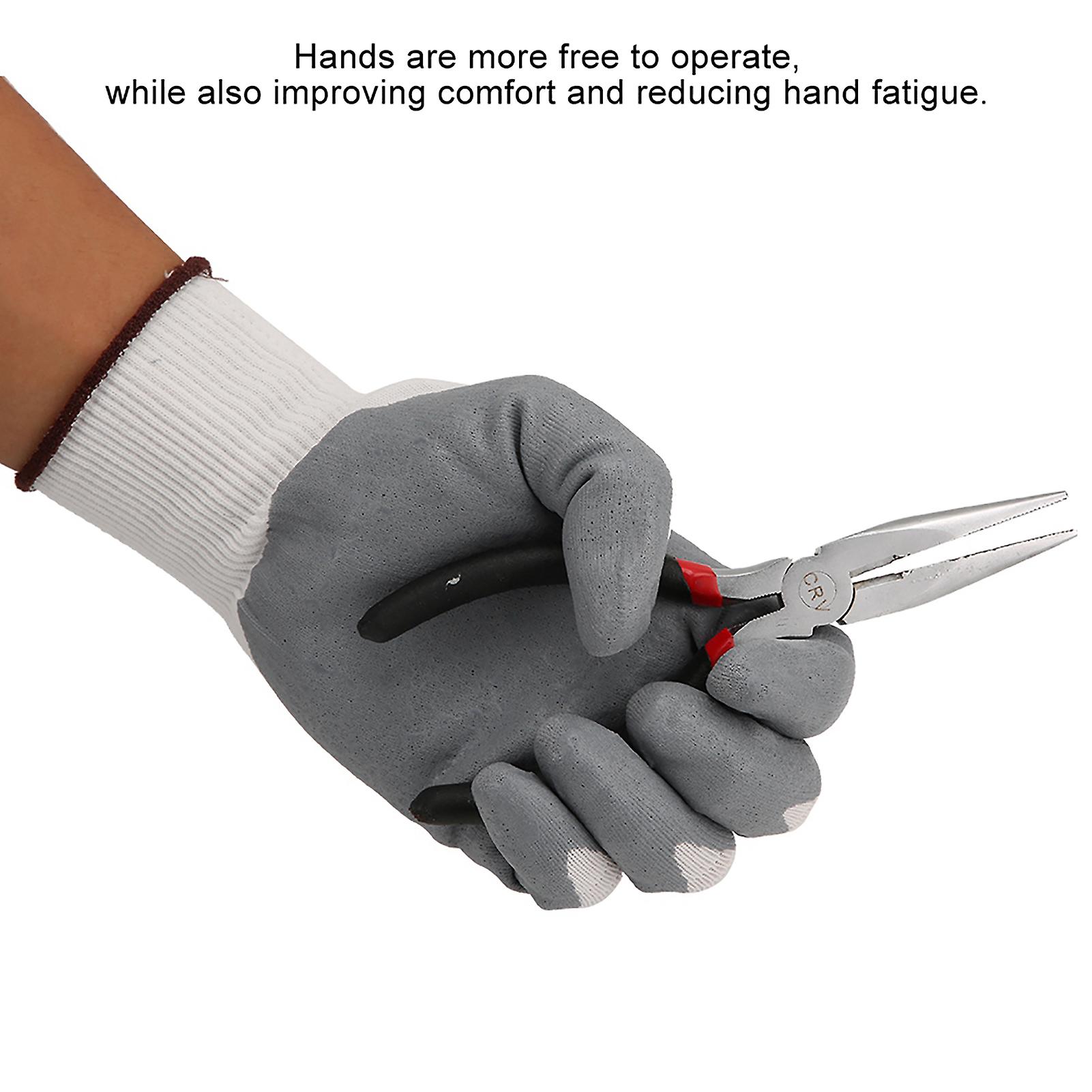 Universal Nylon Nitrile Coat Non Slip Wear Resistant Protective Gloves (m)