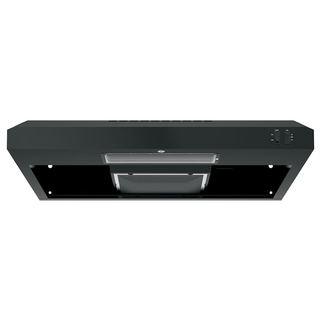 GE JVX3300DJBB 30-in Ducted Black Undercabinet Range Hood with Charcoal Filter