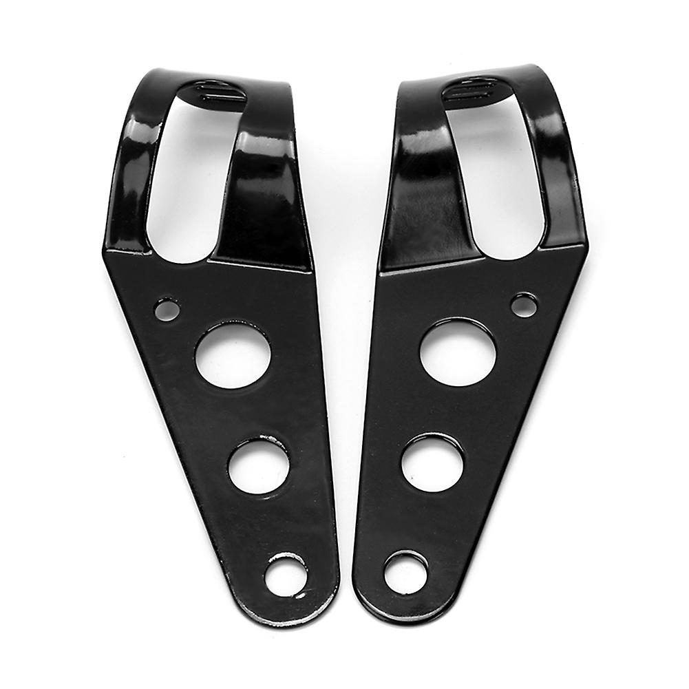 Stainless Steel Black Motorcycle Headlight Mounting Bracket 1.5-2in Support Holderblack Large Size 1.5-2in