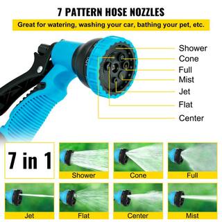 VEVOR Retractable Hose Reel 58 in. x 90 ft. Wall Mounted Garden Hose Reel with Swivel Bracket and 7 Pattern Nozzle Water Hose SSS90FT58INCHXW0AV0