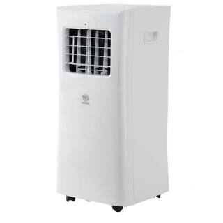 AIREMAX 10000 BTU  5000 BTU (DOE) Portable AC w Remote 300 Sq.Ft. Timer LED Display Wheels Dehumidifer in White APO110C