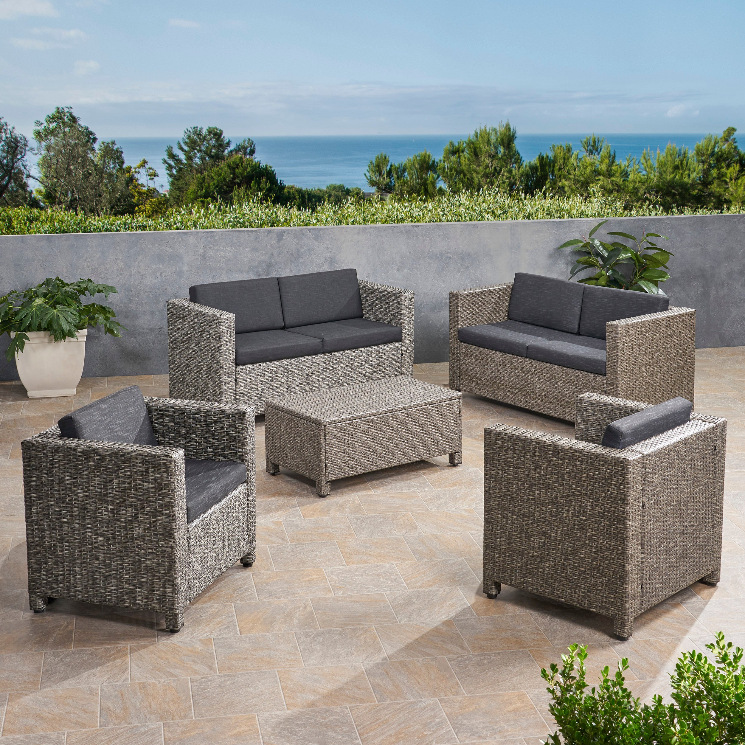 Venice 6-Seater Outdoor Sofa Set with Coffee Table