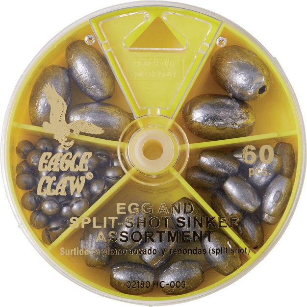 Eagle Claw Egg And Split shot Sinkers Dial Pack