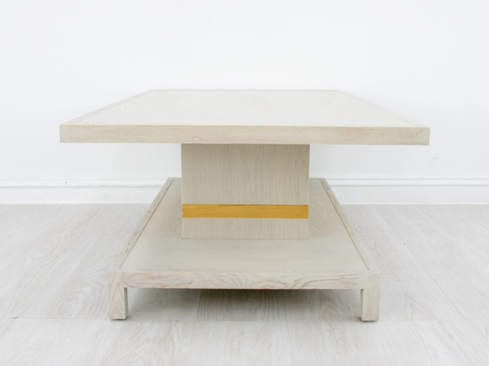 Saber Natural Oak Coffee Table   Transitional   Coffee Tables   by Rustic Home Furniture Deco  Houzz