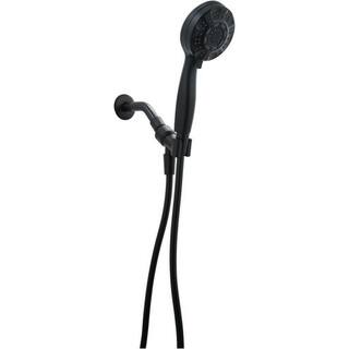 Glacier Bay 6-Spray Patterns with 1.8 GPM 3.6 in. Wall Mount Handheld Shower Head in Matte Black HD58303-3810H