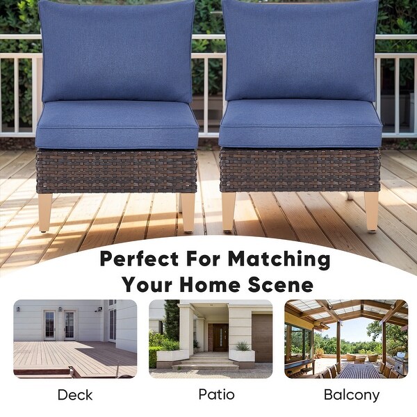 Outdoor Sectional Patio Sofa with Cushion