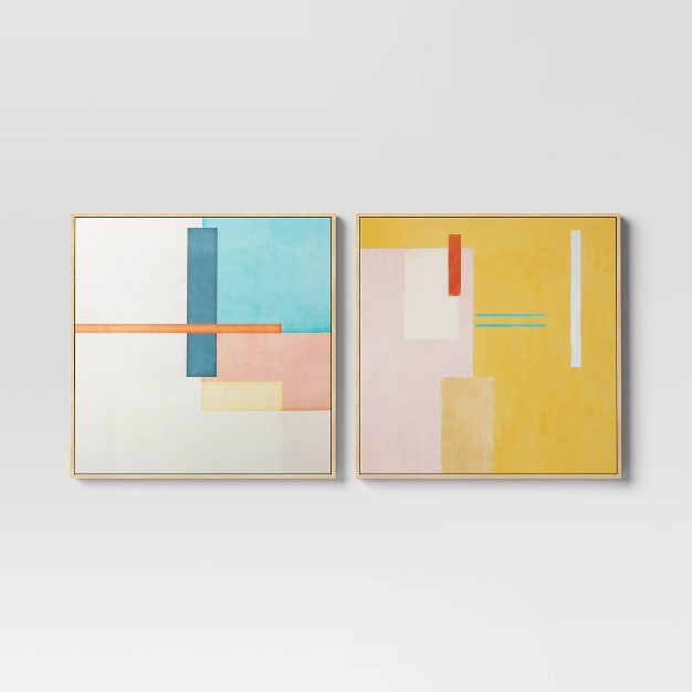 X 24 quot Color Blocks Framed Wall Canvases