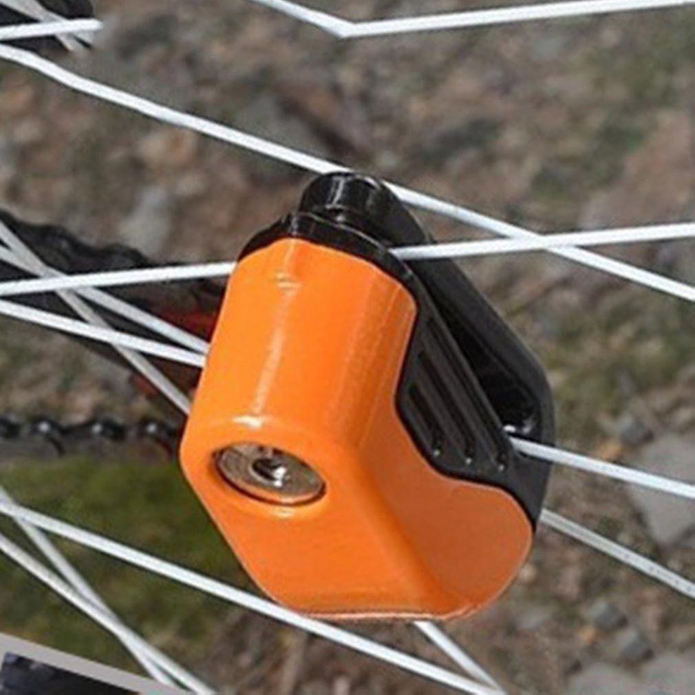 Bicycle Electron Alarm Disc Brakes Lock Mountain Bike Anti Theft Security Motorcycle Lock Yellow