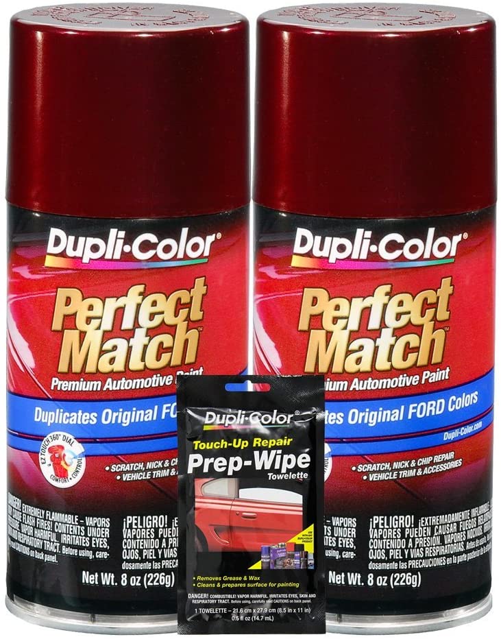 Dupli-Color Dark Toreador Red Exact-Match Automotive Paint for Ford Vehicles - 8 oz