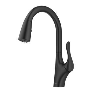 KRAUS Merlin Single Handle Pull-Down Kitchen Faucet in Matte Black KPF-1674MB