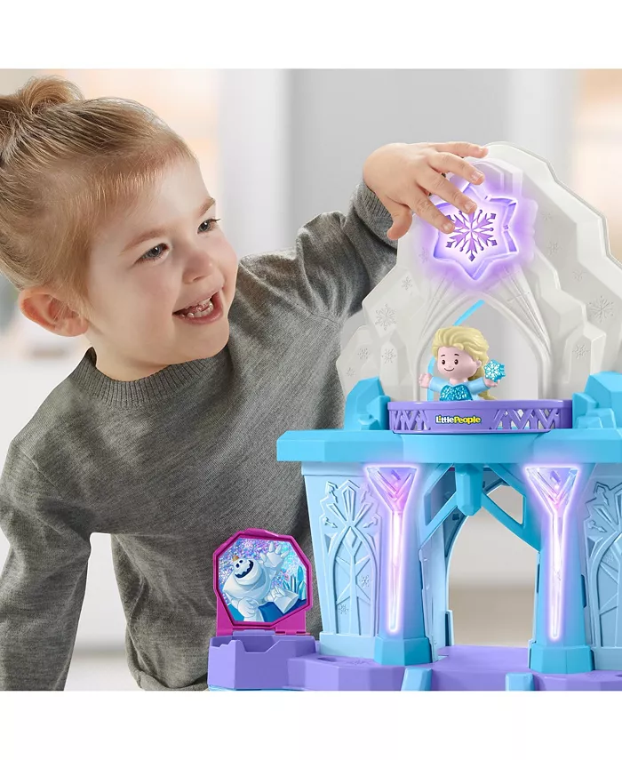 Fisher Price Disney Frozen Toy  Fisher-Price Little People Playset with Anna and Elsa Figures  Elsa’s Enchanted Lights Palace