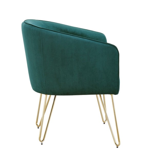 Bette Gold Finish Velvet Accent Chair by iNSPIRE Q Bold