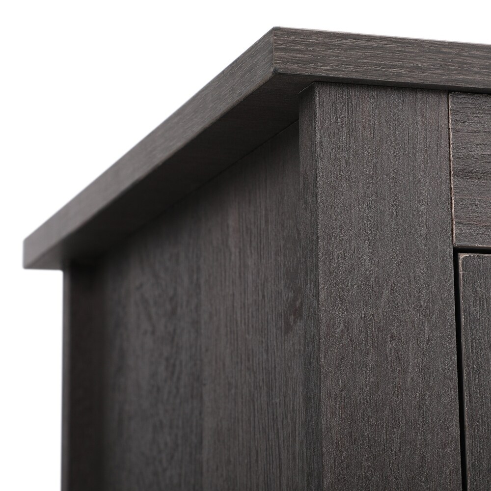 Set of 2 Nightstand  Bedside Furniture  Bedroom End Table Deep Gray