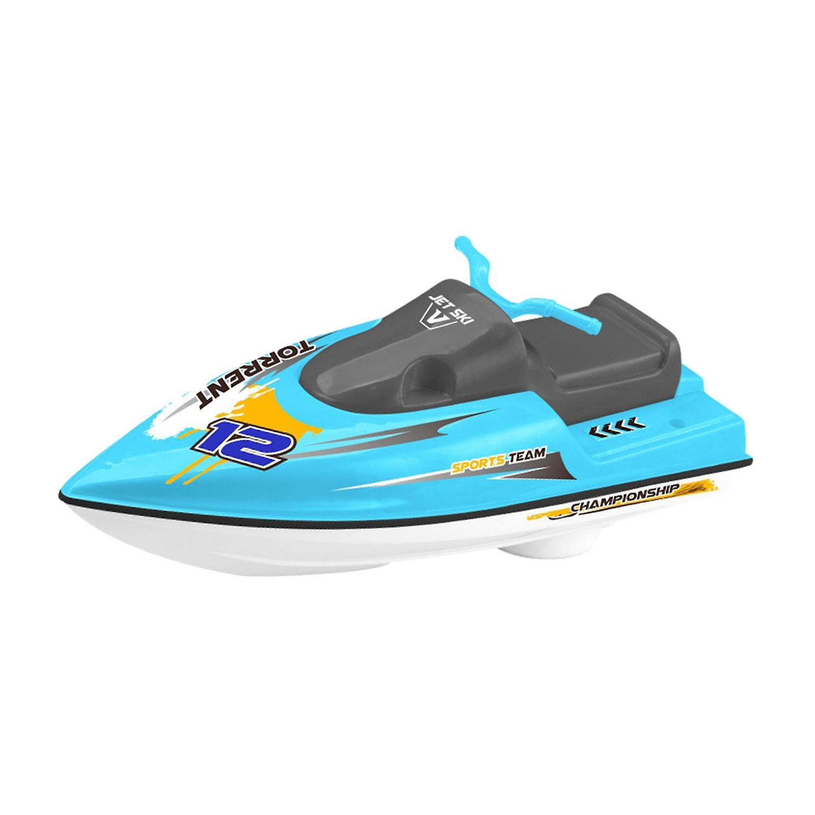 Electric Speed Boat Toy Boat Tub Toy Boat Bathtub Toy For Children Baby Kids Blue