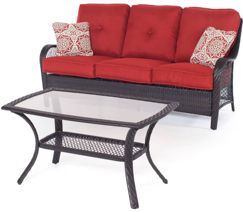 Hanover Orleans 4-Piece Outdoor Seating Patio Set In Autumn Berry