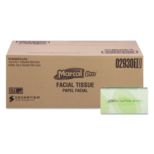 Marcal 100% Recycled Convenience Pack Facial Tissue | White， 100