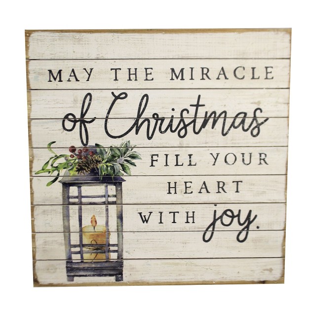 Christmas Miracle Of Christmas Plaque One Plaque 14 0 Inches Christmas Free Standing Pal1376 Wood White