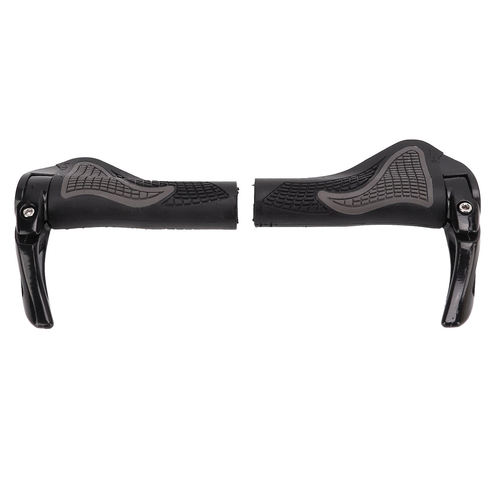 Mountain Bike Handlebar Grips Anti Slip Soft Rubber Bike Handle Grips Shock Resistance Rubber Horn Handle Cover