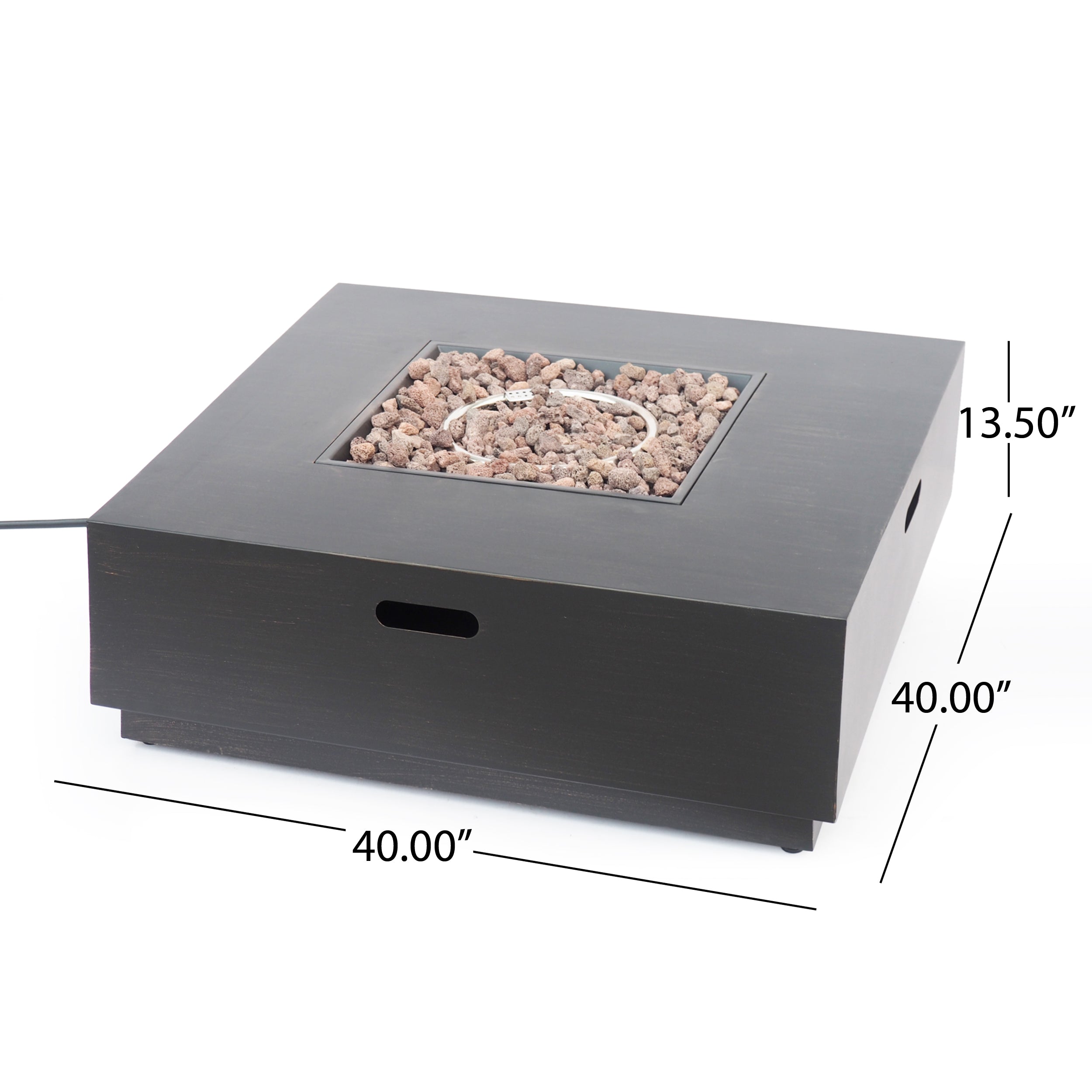 Jasmine Outdoor 50,000 BTU Square Fire Pit (No Tank Holder)