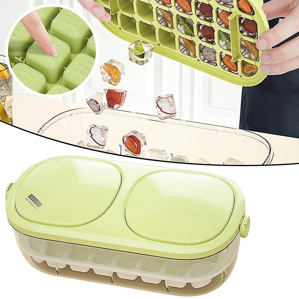 Silicone 1/2 Layer Ice Trays Flexible Quick Release Ice Cubes Maker Push Type Release Ice Tray