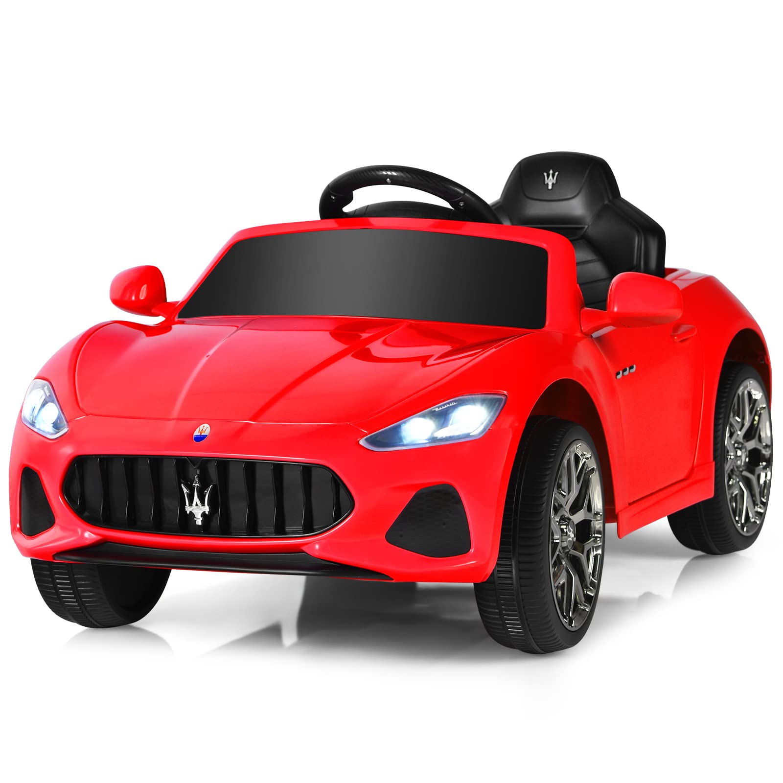 Costzon Ride on Car, 12V Licensed Maserati GranCabio Battery Powered Vehicle w/ Remote Control, Spring Suspension