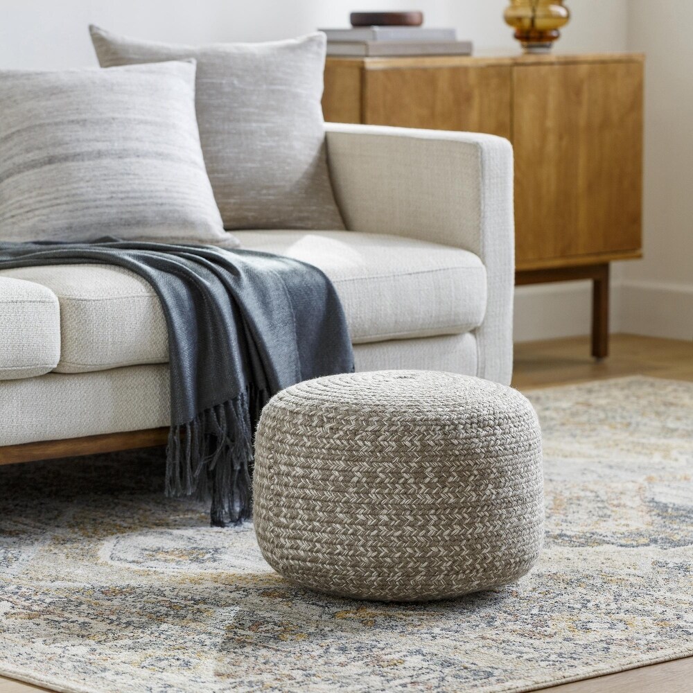 Artistic Weavers Entwined Modern   Contemporary Solid Color Pouf