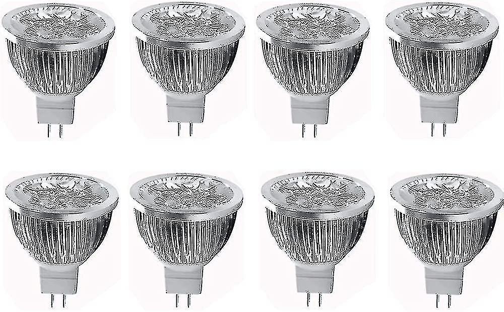 Led Bulb Mr16 4w 12v Led Spotlight 4w， Suitable For Landscape Lighting， Mr16 Gu5.3 Base， 12v， 4w (35w Halogen Equivalent)， Warm White 3000k， 8 Packs