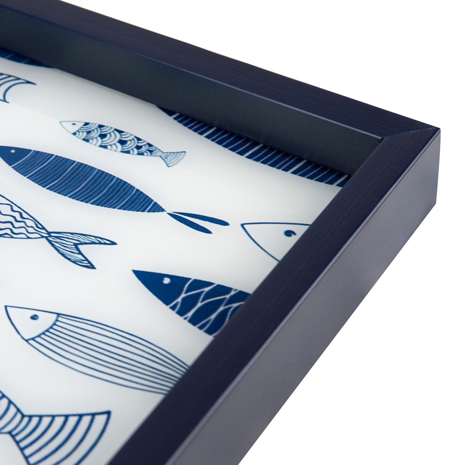 Karaca Home Nanza Dark Blue Fish Square Tray 40X40 Cm 300.19.02.355