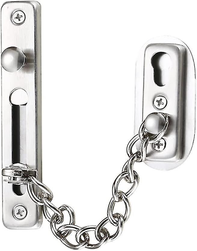 Security Chain，304 Stainless Steel Door Chain，door Chain Lock With Screws，brushed Chrome Silver