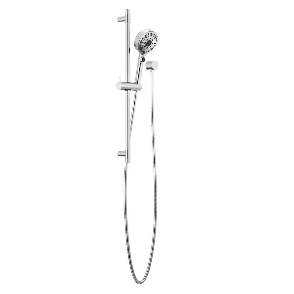 Peerless Precept 6-Spray Patterns 1.5 GPM 3.88 in. Wall Mount Handheld Shower Head with Slide Bar in Chrome P62447