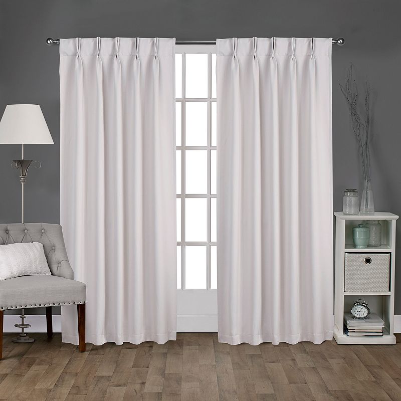 Exclusive Home 2-pack Sateen Twill Woven Blackout Pinch Pleat Window Curtains