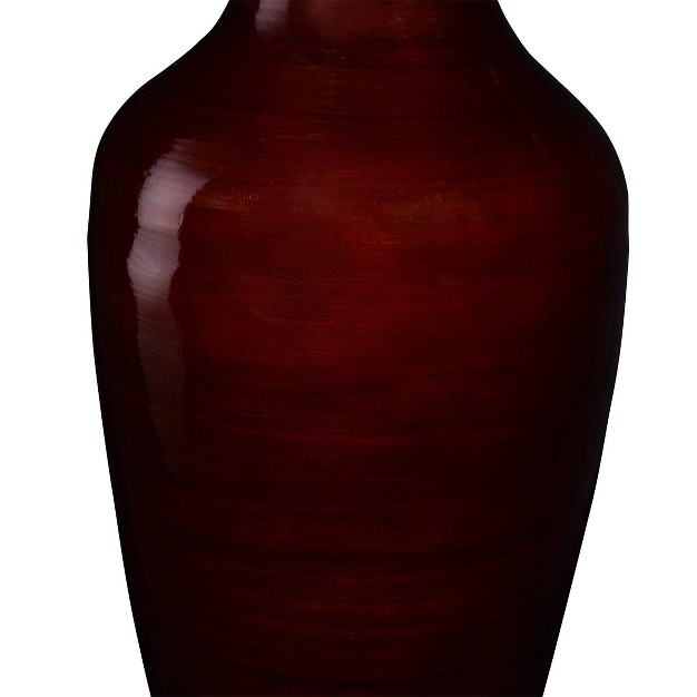 Tall Decorative Bamboo Jar Vase For Silk Plants Flowers And Filler D cor Brown