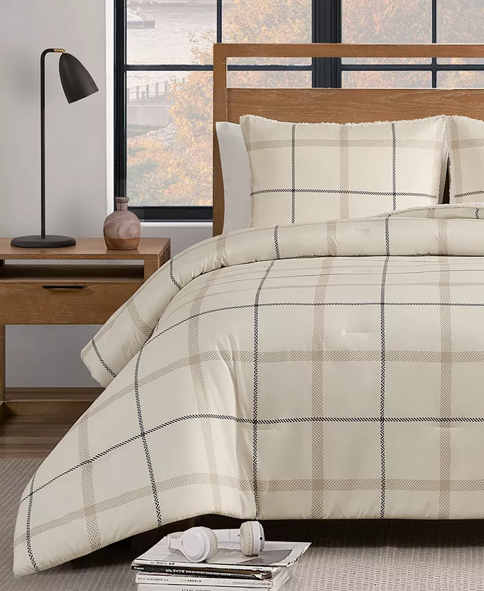 Lucky Brand Sherpa Reversible Microfiber Plaid 2-Piece Comforter Set， Twin Twin XL